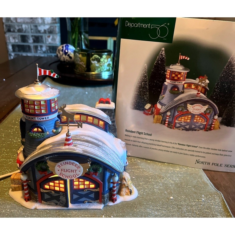 Dept 56 North Pole Reindeer Flight School